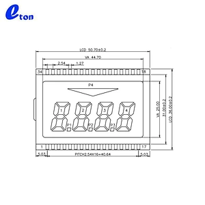 4 Digit Custom Small Lcd Display
