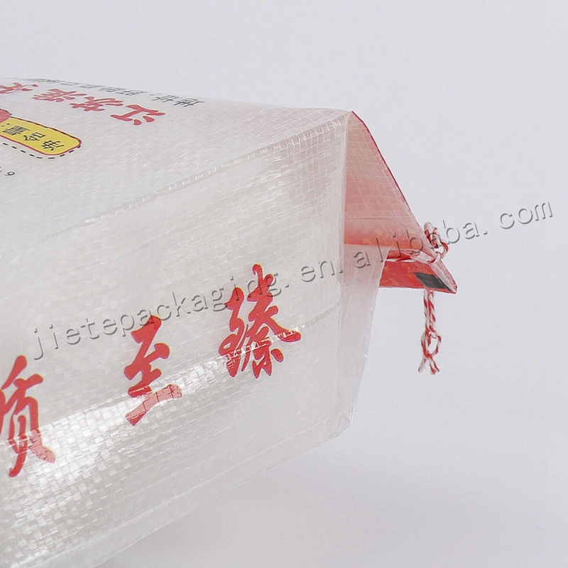 Bopp laminated transparent 10kg pp woven basmati rice packing bag for millet, black rice, buckwheat, oats, barley, grain,seed