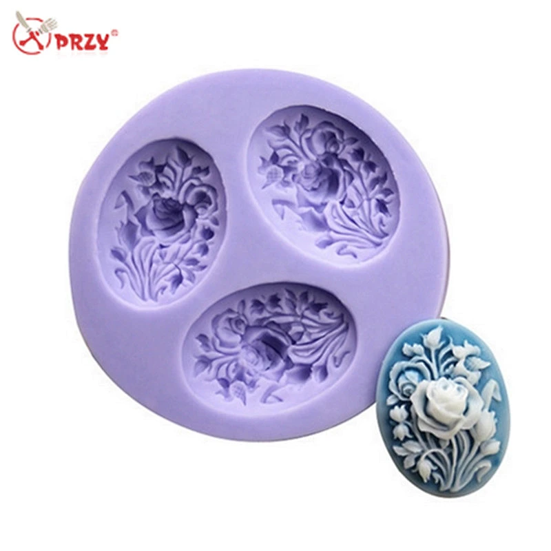 Rose Bouquet Fondant mold Manual DIY Cake Decoration mould Chocolate Candy Silicone molds