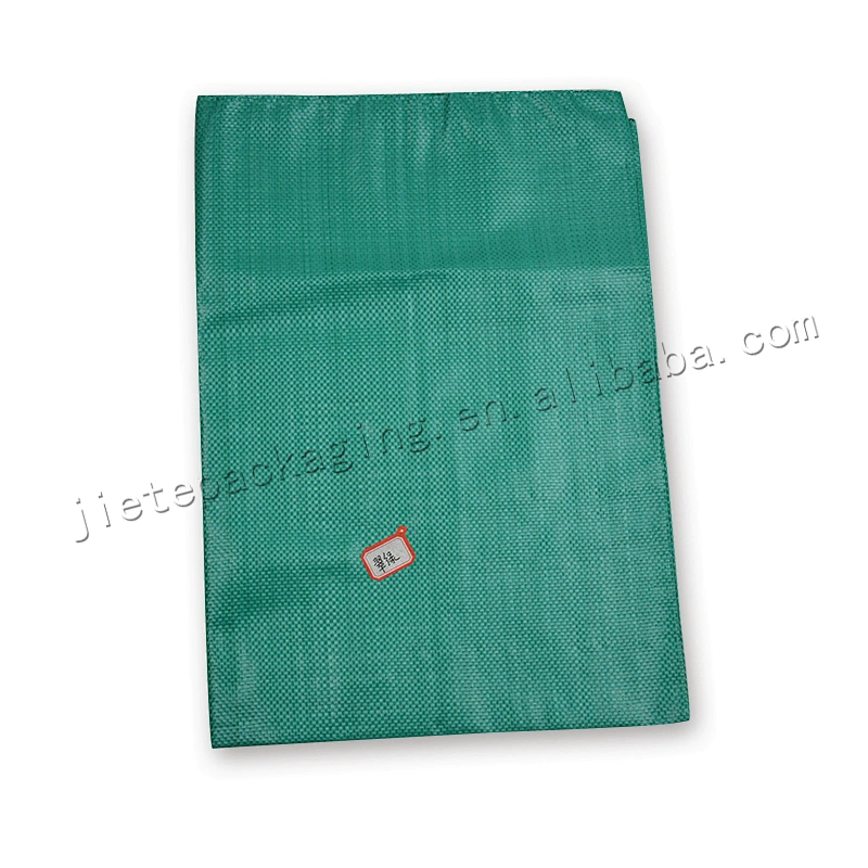 Green plastic packaging bag pp woven fabric sack for paddy,corn,feed