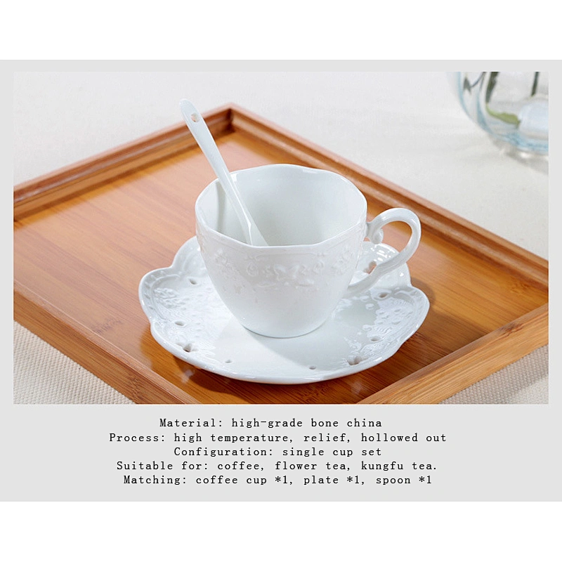 欧洲陶瓷茶杯套瓷质简易咖啡杯碟匙套