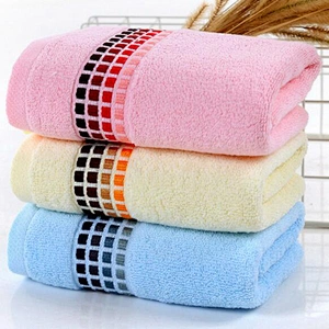 Free Sample Customized Logo Bath Towels Wholesale Color Towels China Supply 100% Cotton Towel