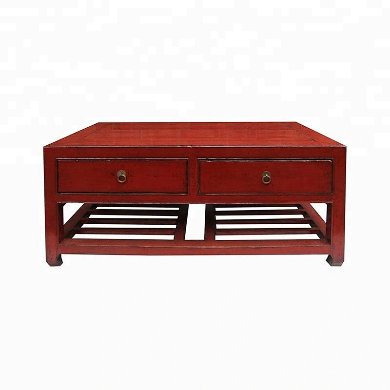 chinese lacquer solid wood pine coffee table furniture