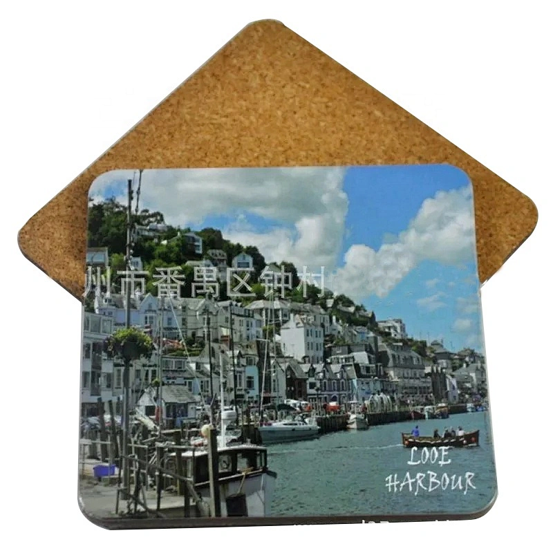 New products Customized MDF cork coasters Coffee drinks coasters promotional wooden coaster