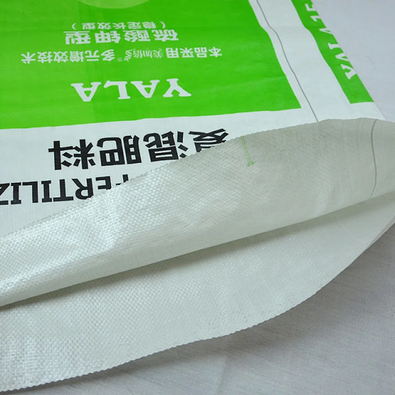 Customized wholesale green woven bag 50 kg for agricultural fertilizer use
