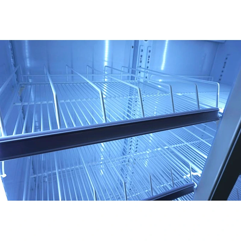 Commercial glass door lpg gas refrigerator for sale for chocolate, drink, fruit and vegetable