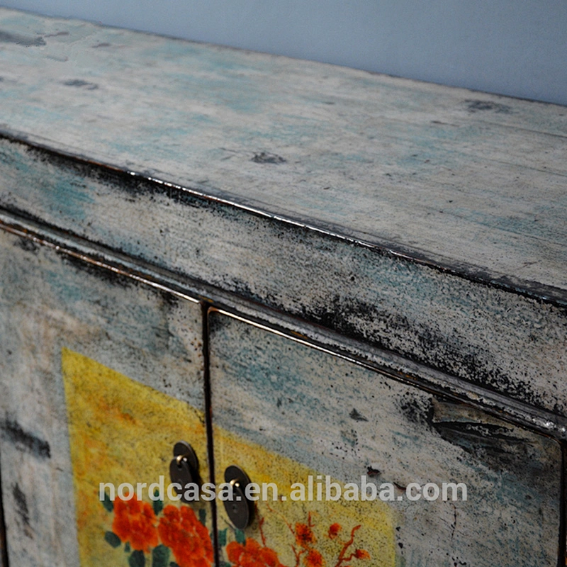lacquered four door chinese antique style reproduction furniture cabinet