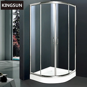 K-7701 Guangzhou Bathroom Sliding Door Portable Shower Room Glass Seal Shower Door Rounded
