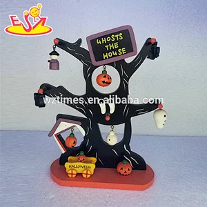 wholesale customize tree shape wooden children wall decoration for Halloween W09D032