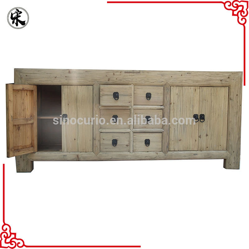 2017 vintage furniture recycled wood furniture kitchen cabinet