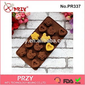 PRZY PR337 multi shaped teddy bear silicone molds for chocolate