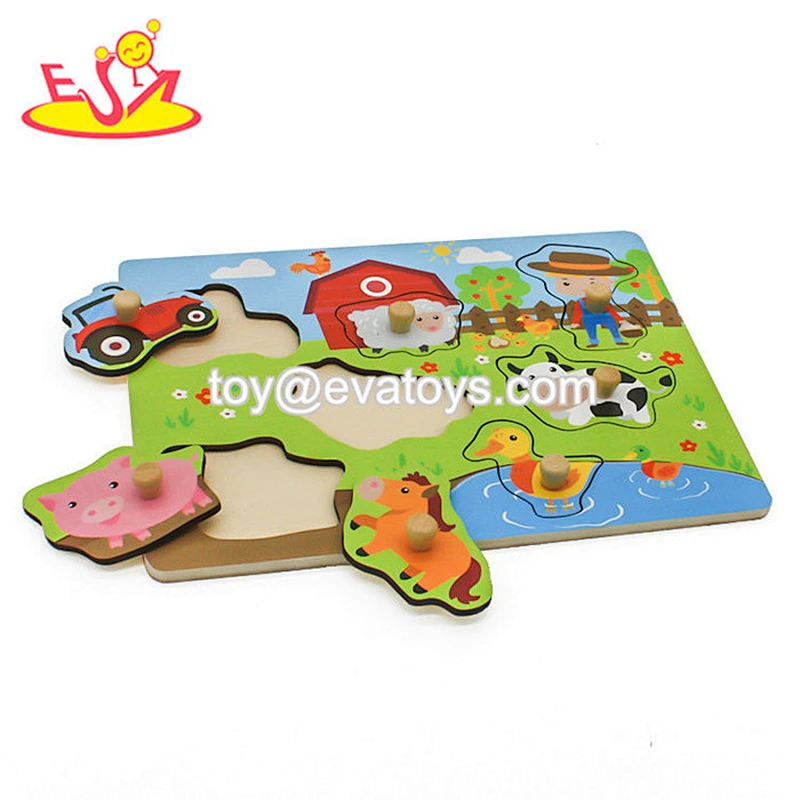 New arrival first educational wooden peg puzzles for children W14M148