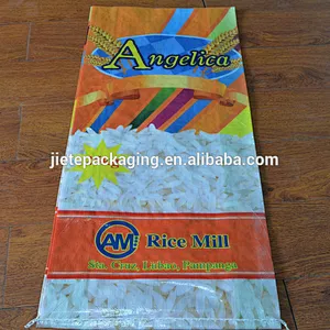 Agriculture use 25kg bopp laminated plastic pp woven rice packing bag export Philippines,Dubai