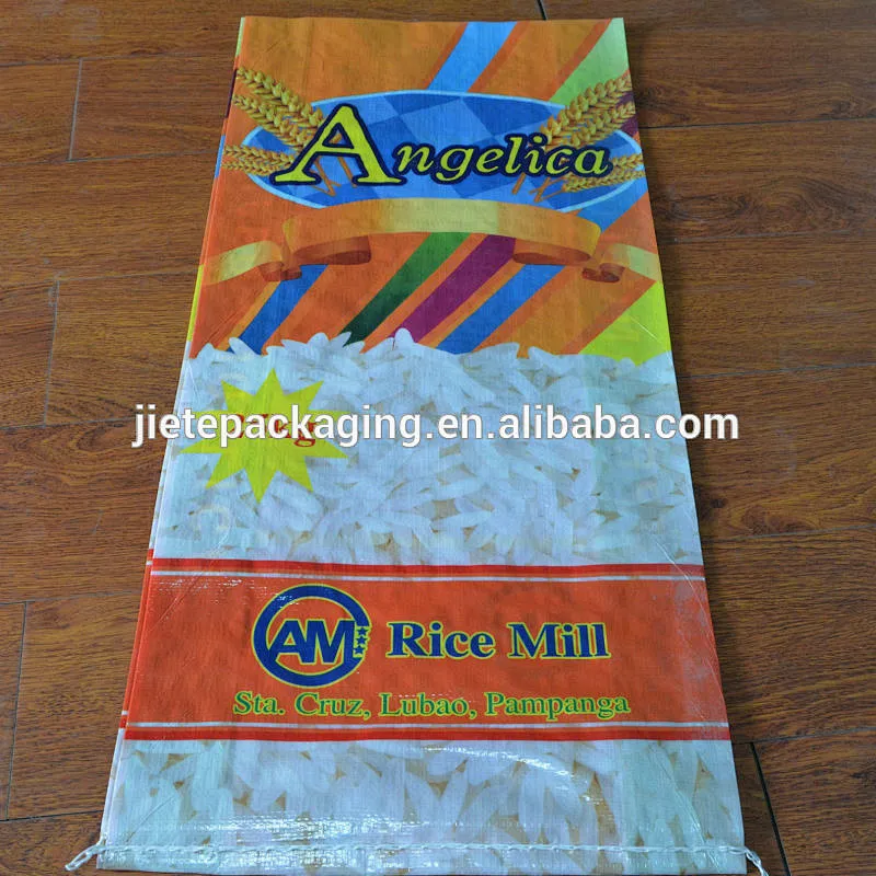 Agriculture use 25kg bopp laminated plastic pp woven rice packing bag export Philippines,Dubai
