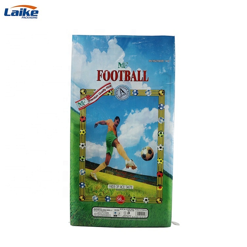 Pakistan  50lb 50kg bopp laminated pp woven rice packaging sack bag for sale