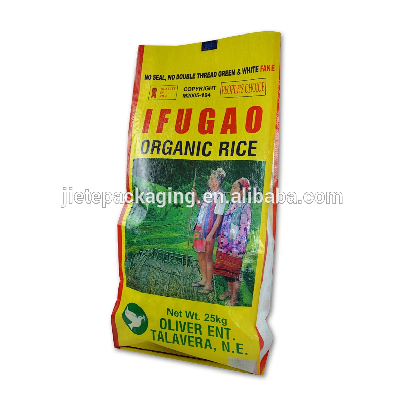 design for 50lb plastic pp woven bags for rice packaging