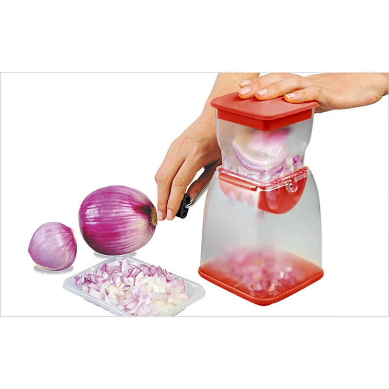 Kitchen help plastic vegetable onion garlic cutter chopper