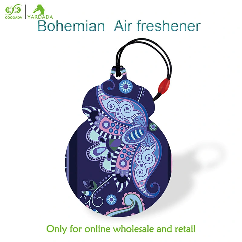 2018 purple abstract graffiti style car air freshener, kitchen / toilet / bedroom suitable for removing odorous paper.