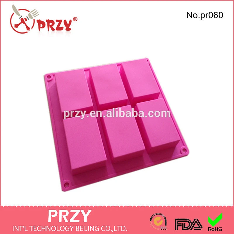 PR060 Rectangle shape silicone handmade soap mould rectangle mould for silicone soap rectangle molds