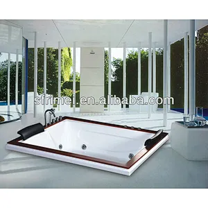 Cheap Drop-In Outdoor SPA Jet Double Whirlpool Massage Bathtub For 2 Persons