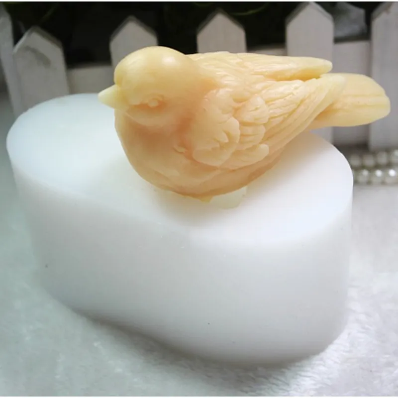 3D Bird sparrow Handmade Soap mold DIY Candle mould cake fondant silicone Molds