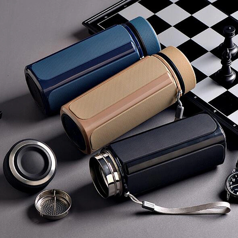 High-grade leather-grain purple sand cup 350ml stock goods