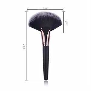 Wholesale makeup tools custom logo makeup fan powder blush contour brush