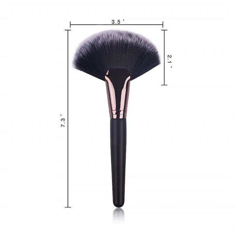 Wholesale makeup tools custom logo makeup fan powder blush contour brush