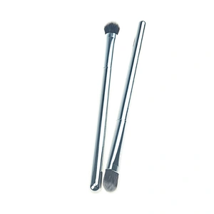 5pc makeup brush set with electroplated plastic handle