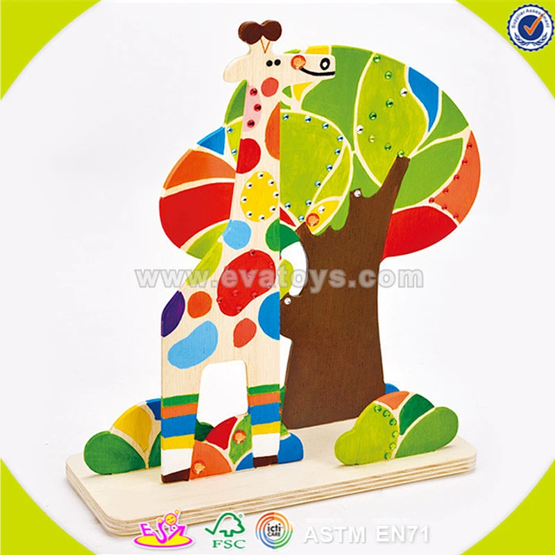 wholesale educational baby wooden stamp toy fashion kids wooden stamp toy most popular baby toy W03A014