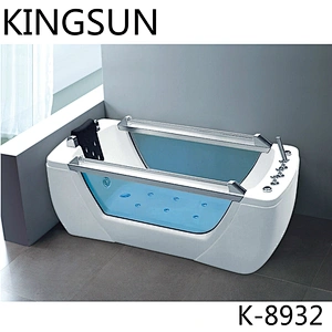 Cheap SPA Massage Bathtub Mini Whirlpool Hot Tub With Tempered Glass