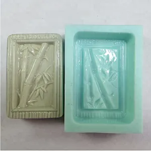 QT0034 Forest style Bamboo pattern silicone soap mold silicone handmade Candle moulds