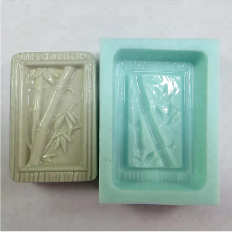 QT0034 Forest style Bamboo pattern silicone soap mold silicone handmade Candle moulds
