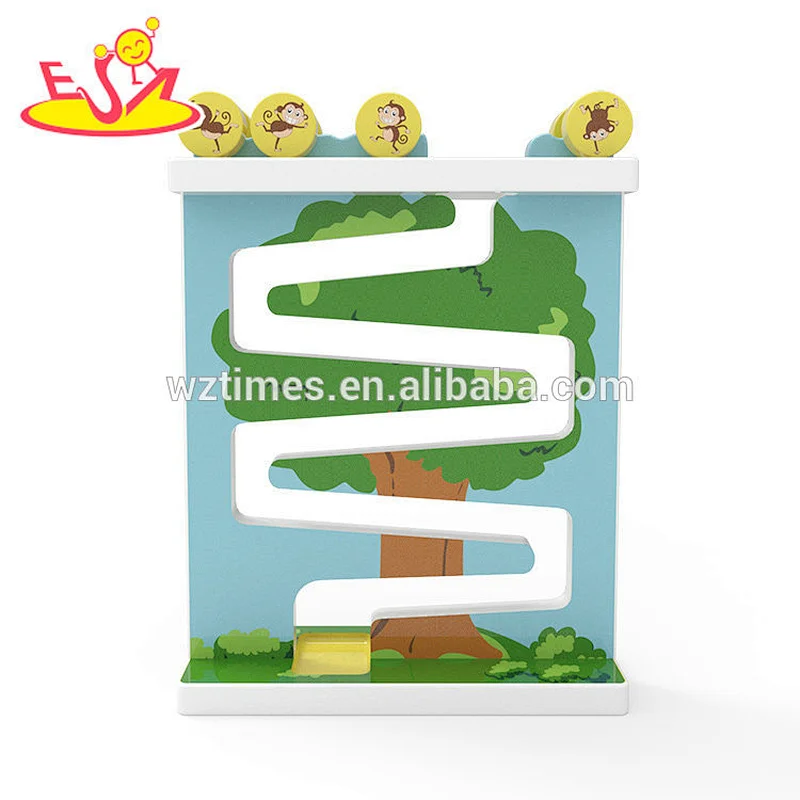 wholesale creative children wooden toy ramps for car sliding W04E063