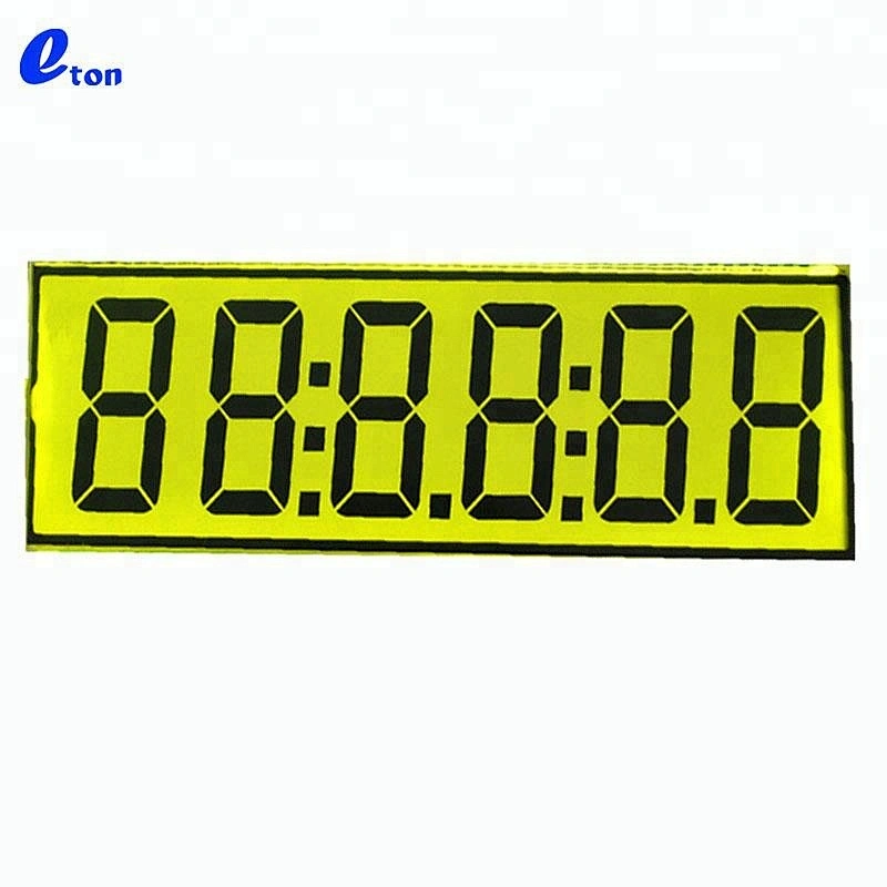 Customized Monochrome 50 Pin 6 Digit 7 Segment TN LCD Display For Petrol Pump/Fuel Dispenser/Gas Station
