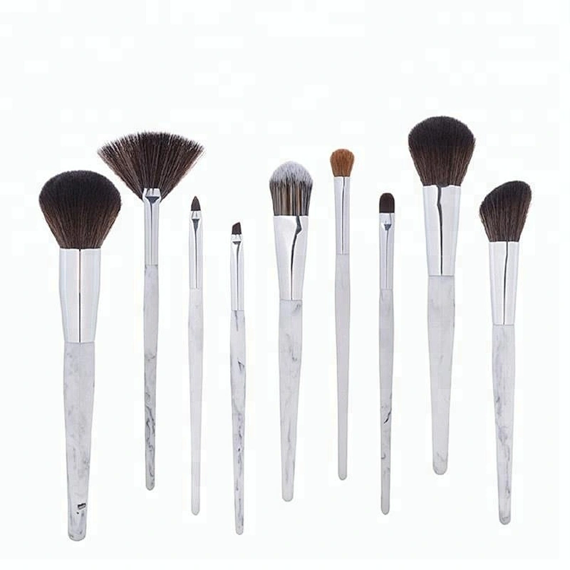 9pcs synthetic hair makeup blush brush set