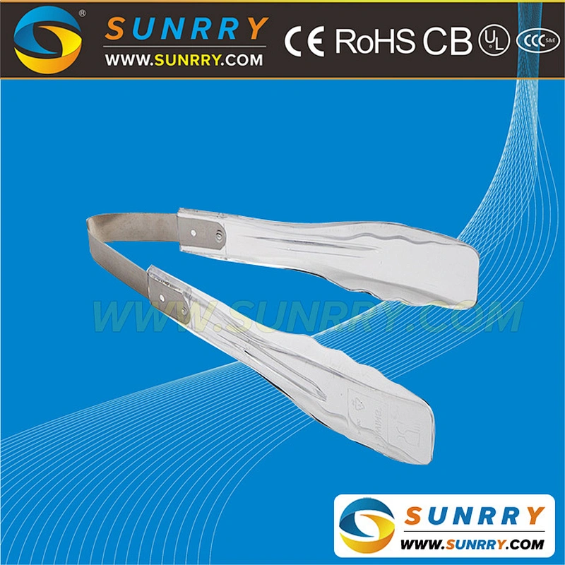 Unique design most popular kitchen stainless steel and plastic tongs
