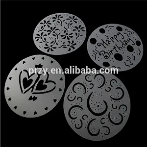 t084 High quality cake decorating plastic cake stencil