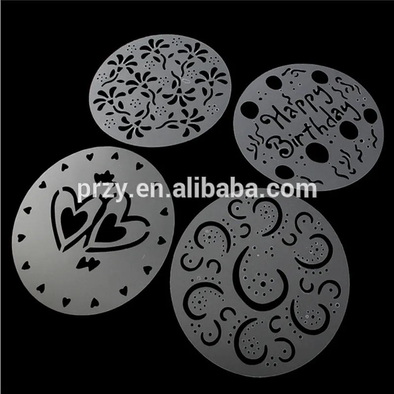 t084 High quality cake decorating plastic cake stencil