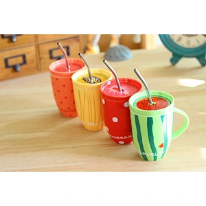 Creative with colorful design ceramic coffee mug
