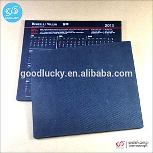 Guangzhou supply customized rubber paper mouse pad logo printed mousepad with calendar