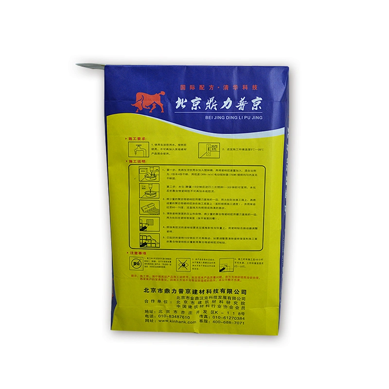 Top sale pp polypropylene woven valve paper cement bag for packing adhesive,putty,mortar,cement