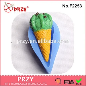 Model F2253 cake decorating fondant ice cream shape silicone mold factory price for sale