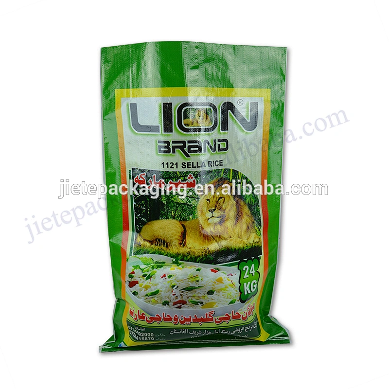 Polypropylene pp woven rice packing bag 25kg for fertilizer,feed,bean,seed