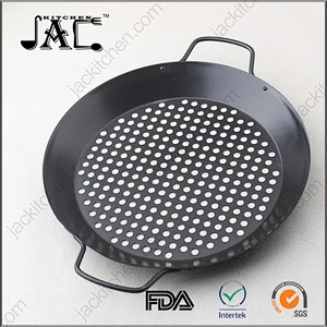 Stainless Steel Round Non Stick Grill Wok Topper for Kitchen