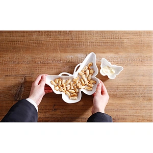 Children's lunch dish butterfly ceramic plate candy color for student