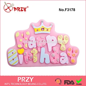 F3178 English Happy birthday candles handmade soap silicone mold plaster mold