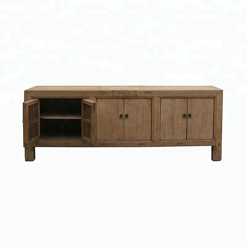 chinese antique rustic reclaimed elm wood storage buffet furniture for wholesale