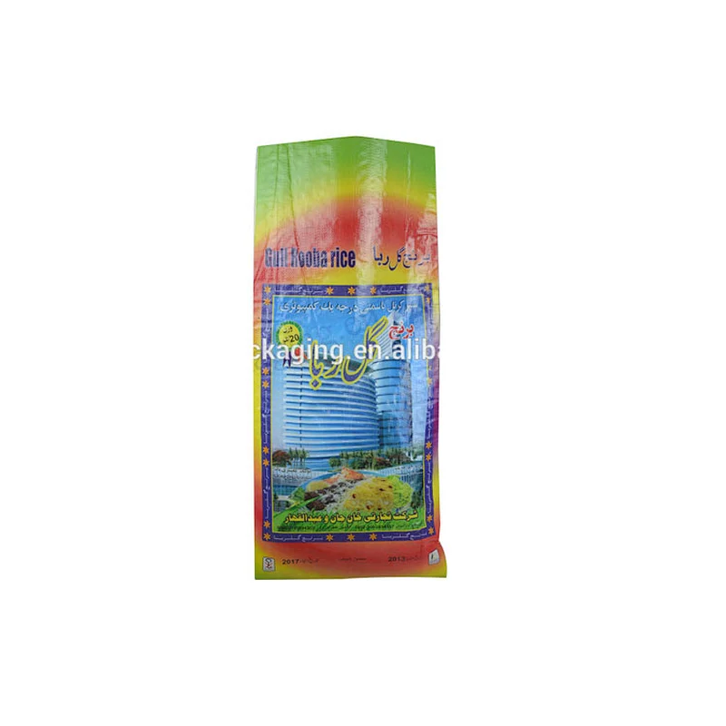 20kg customized bopp laminated pp woven rice packaging bag export to Dubai