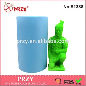 Handmade craft Terra Cotta Warriors silicone soap mold